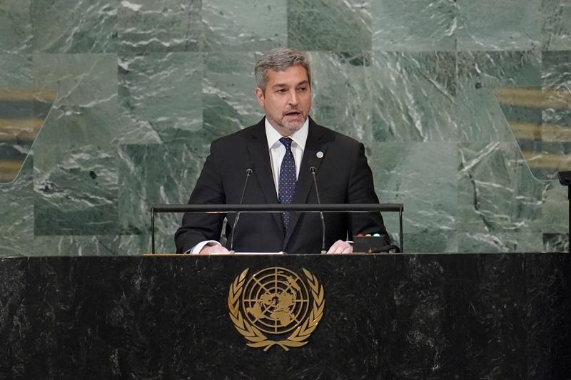 Presedintele Mario Abdo Benitez la Adunarea Generala a ONU, Foto: Mary Altaffer / AP / Profimedia