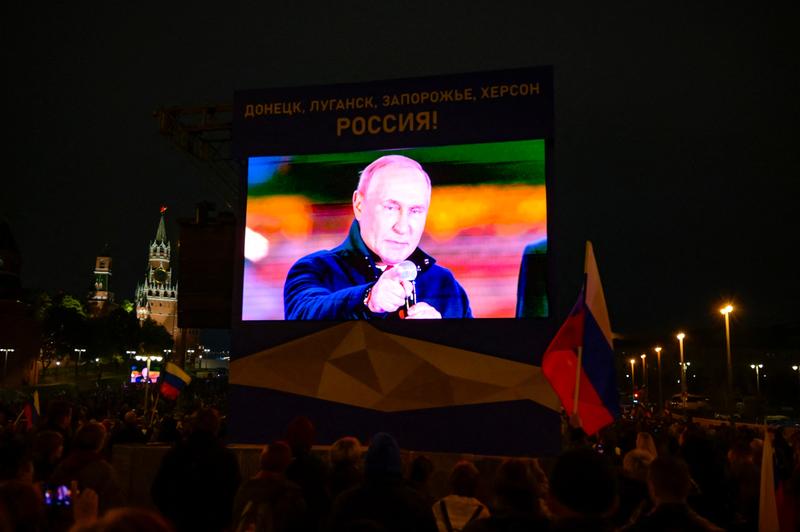 Vladimir Putin pe scena, Foto: Natalia KOLESNIKOVA / AFP / Profimedia