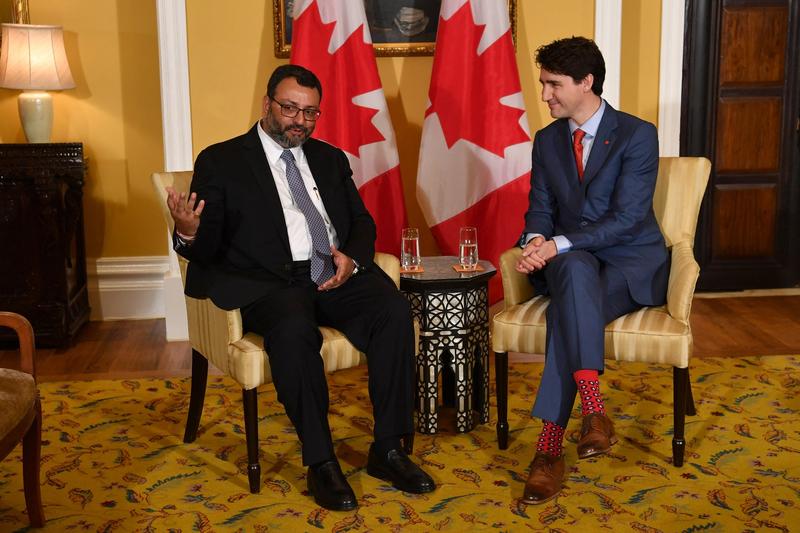 Cyrus Mistry alaturi de Justin Trudeau, Foto: Indranil Mukherjee / AFP / Profimedia Images