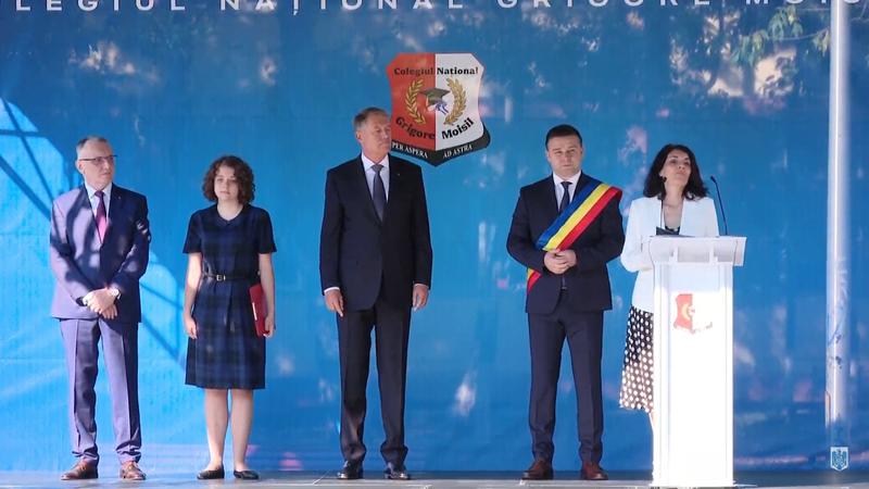 Klaus Iohannis si Sorin Cîmpeanu la deschiderea anului scolar, Foto: Captura video