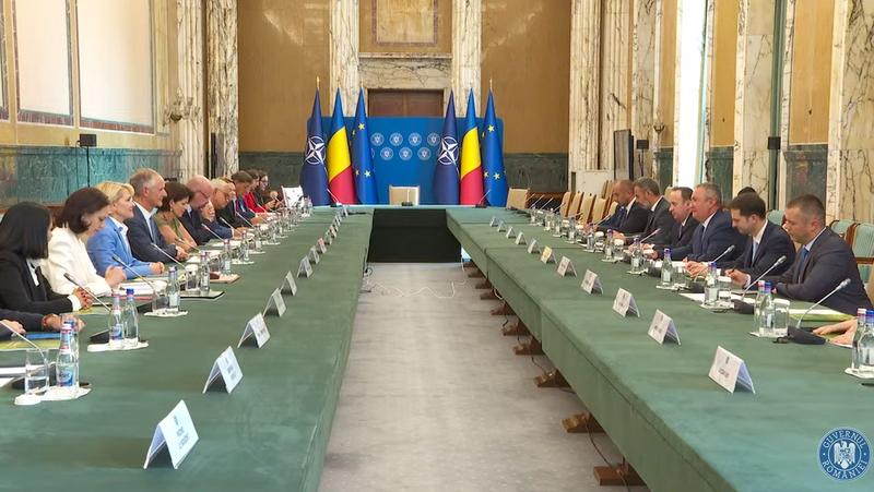 Intalnire Ciuca-investitori francezi, Foto: Guvern, Facebook