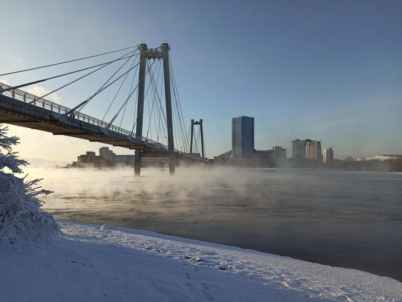 Podul Vinogradovski din Krasnoiarsk, Foto: Iurii Kiselev / Dreamstime