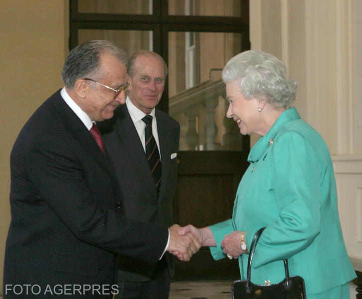 Ion Iliescu și Regina Elisabeta a II-a, Foto: Agerpres