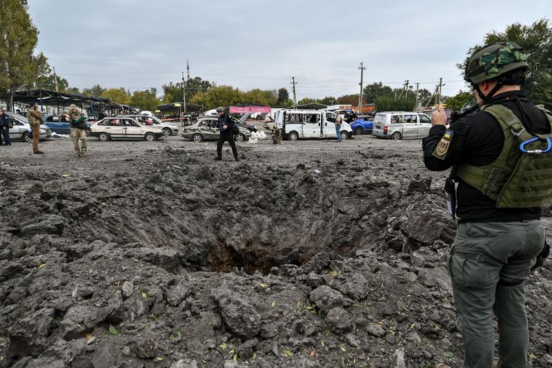 Convoi de civili, bombardat de ruși în orașul Zaporojie, Foto: Dmytro Smolienko/Ukrinform/NurPhoto / Shutterstock Editorial / Profimedia