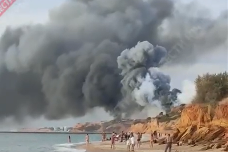 explozii la o baza aeriana ruseasca, Foto: Captura video