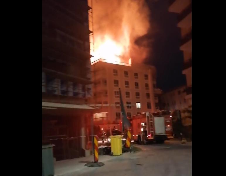 Incendiu București, Foto: Captura video