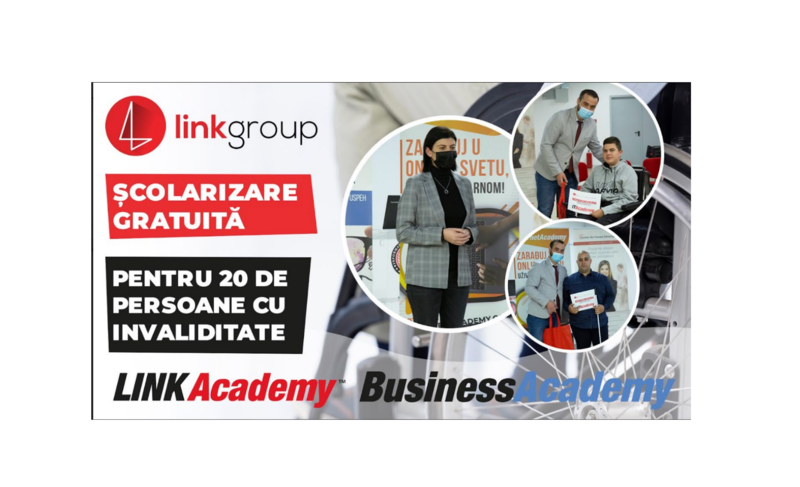 LINK Academy și BusinessAcademy oferă școlarizare gratuită în domeniul afacerilor și IT-ului persoanelor cu invaliditate, Foto: LINK Academy