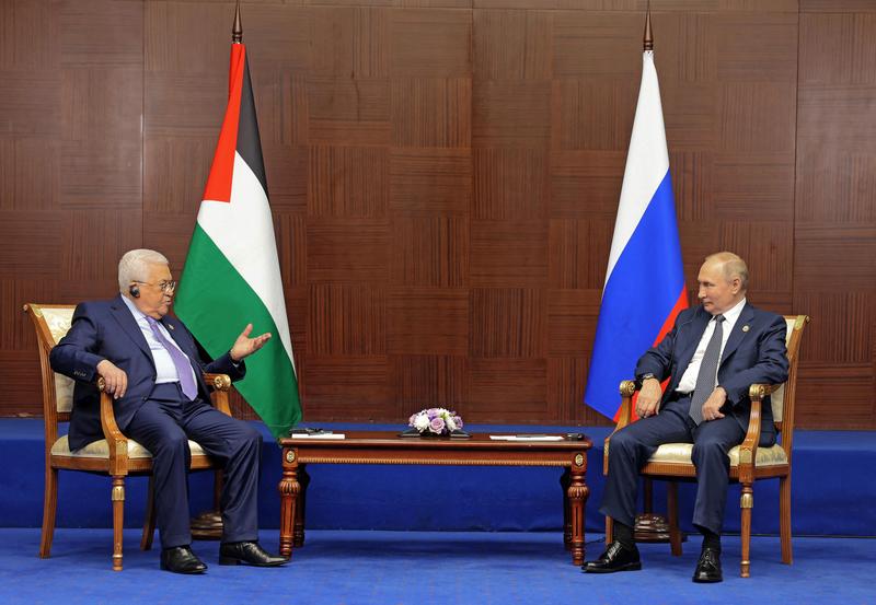 Mahmoud Abbas si Vladimir Putin, Foto: Thaer GHANAIM / AFP / Profimedia
