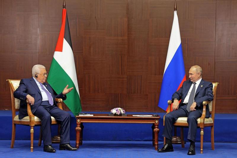 Mahmoud Abbas si Vladimir Putin, Foto: Thaer GHANAIM / AFP / Profimedia