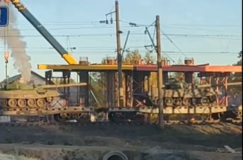 tancuri care ar fi fost trimise din Belarus pentru Putin, Foto: Captura video