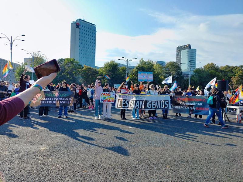 protest LGBTQ in fata Guvernului, Foto: Hotnews