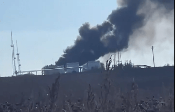 depozit de petrol din Belgorod in flacari, Foto: Captura video