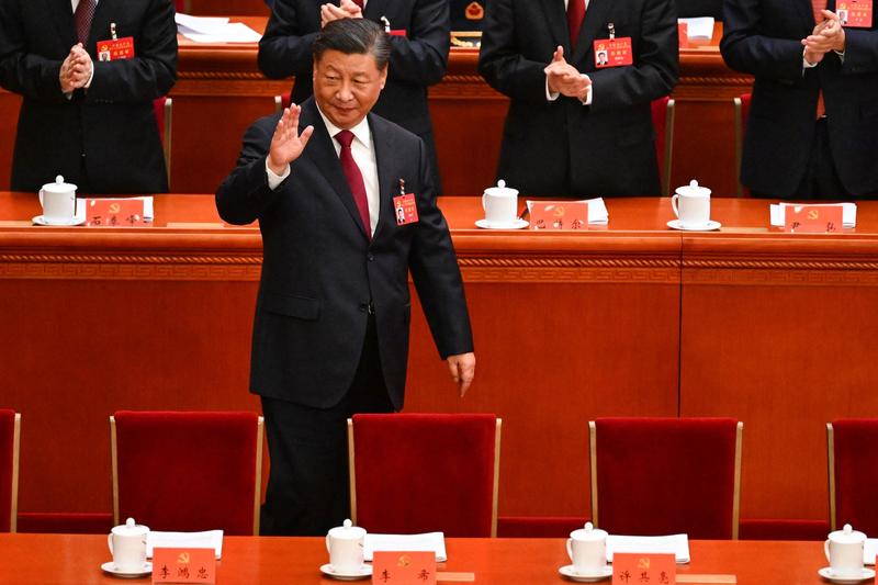 Președintele chinez Xi Jinping la congresul Partidului Comunist Chinez, Foto: Noel Celis / AFP / Profimedia