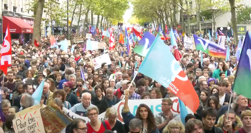 protest la paris fata de costul ridicat al vietii, Foto: Captura video