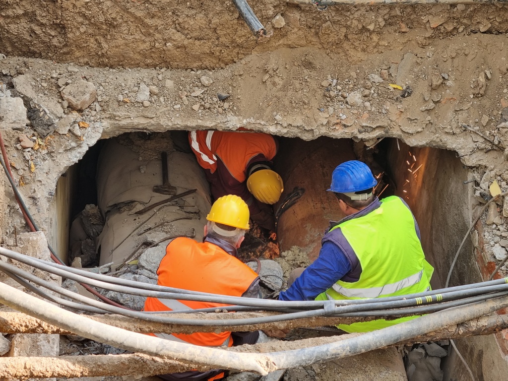 Șantier la rețeau de termoficare