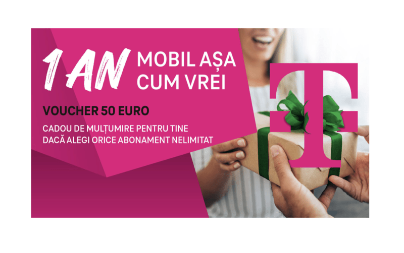 Telekom Mobil ofera un voucher de 50 euro celor care aleg un abonament nelimitat, Foto: Telekom Mobile
