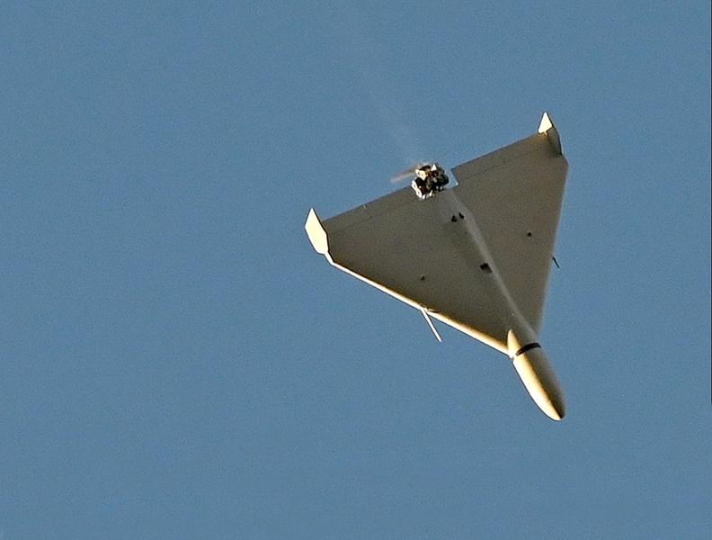Drona kamikaze iraniană lansată asupra Kievului, Foto: Sergei SUPINSKY / AFP / Profimedia