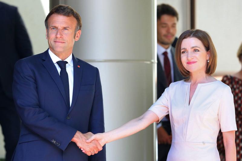 Emmanuel Macron și Maia Sandu, Foto: - / Sputnik / Profimedia