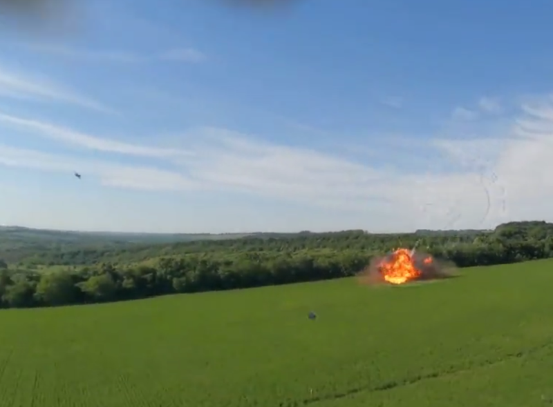 Avion Su-25 rusesc prăbușit, Foto: Captura Telegram