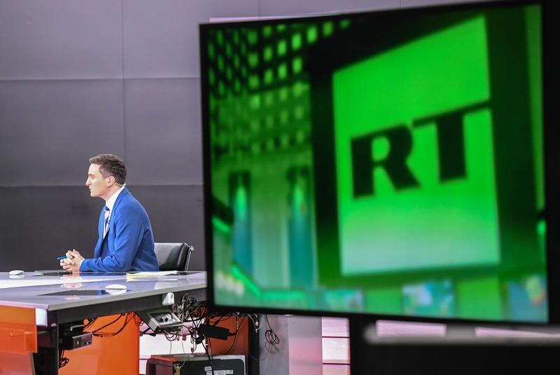 Postul rus de televiziune RT (Russia Today), Foto: Iliya Pitalev / Sputnik / Profimedia