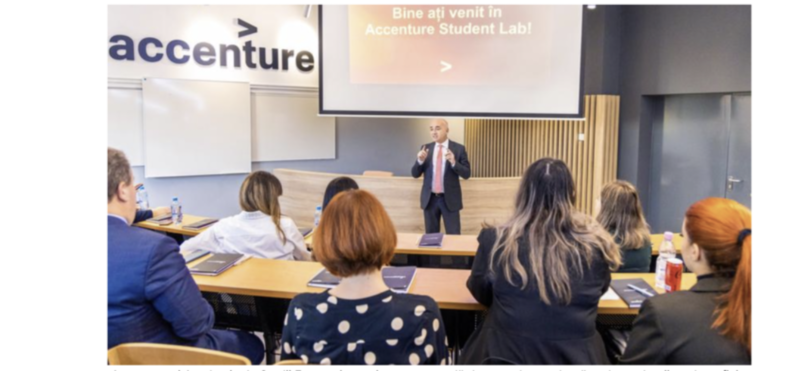 Accenture și Academia de Studii Economice au inaugurat o sală de curs ultramodernă unde studenții vor beneficia de sesiuni de formare valoroase care îi vor pregăti pentru joburile de mâine, Foto: Accenture