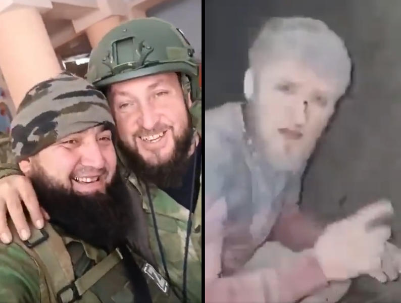 Kadirovitii nu par foarte preocupati de siguranta pozitiilor lor, Foto: Captura video