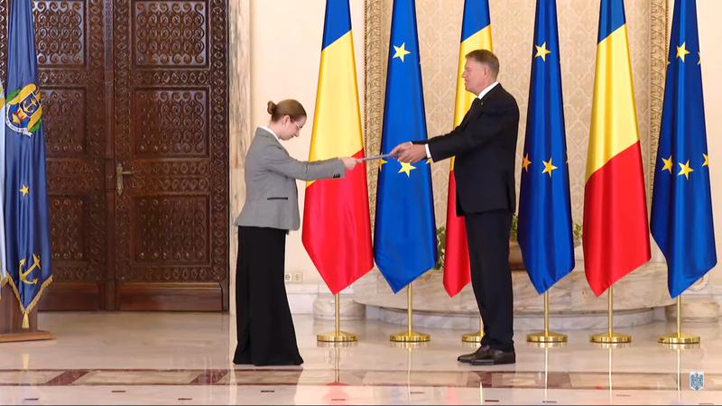 Ligia Deca după depunerea jurământului, Foto: Captura video