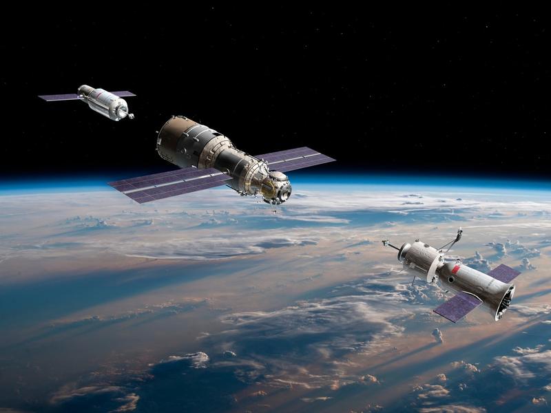 Statia spatiala chineza - ilustratie, Foto: RAMON ANDRADE 3DCIENCIA, Sciencephoto / Profimedia