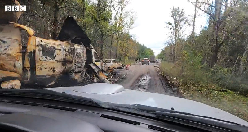 La periferia oraului Liman din Donetk, Foto: Captura video