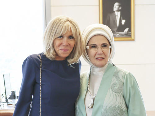 Brigitte Macron și Emine Erdogan, Foto: tccb.gov.tr