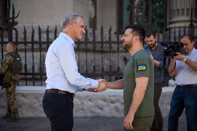 Premierul Jonas Gahr Store in vizita la Kiev, Foto: AFP / AFP / Profimedia