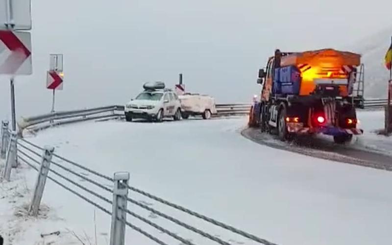 zapada pe Transfagarasan, Foto: Captura