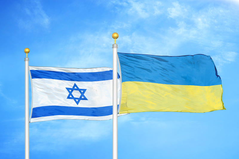 Steagurile Israelului și Ucrainei, Foto: DreamsTime / Liskonogaleksey