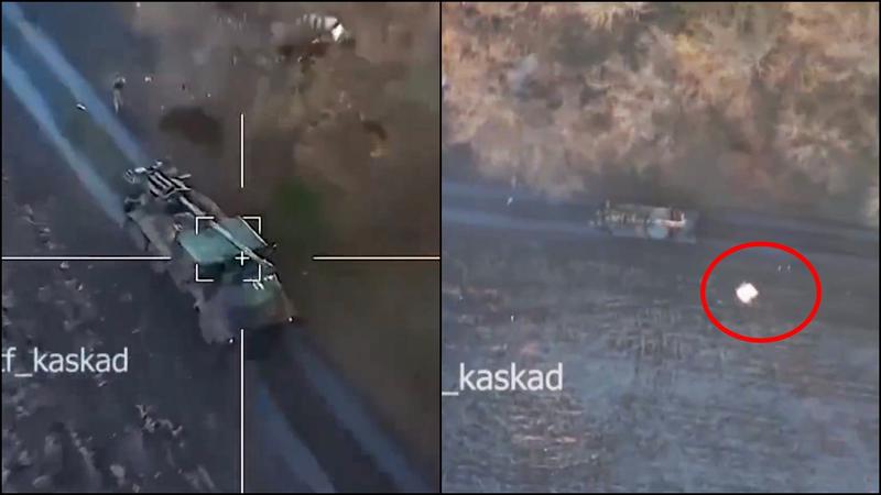 Atac cu drona kamikaza asupra unui tun Caesar, Foto: Colaj foto