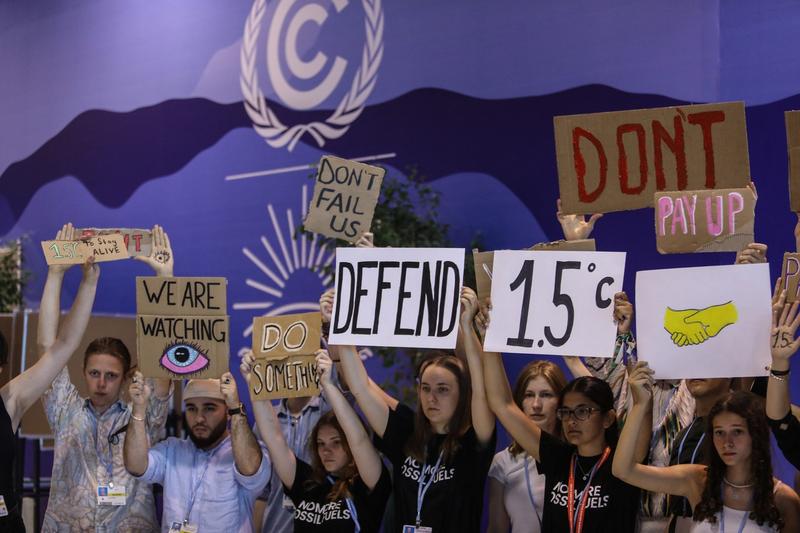 Activiști de mediu protestând la Conferinţa ONU privind schimbările climatice COP27, Foto: AA/ABACA / Abaca Press / Profimedia