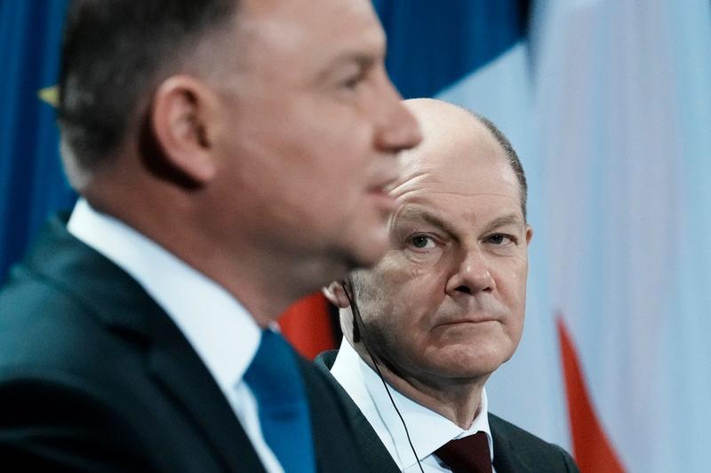 Olaf Scholz și Andrzej Duda, Foto: Thibault Camus / AP / Profimedia