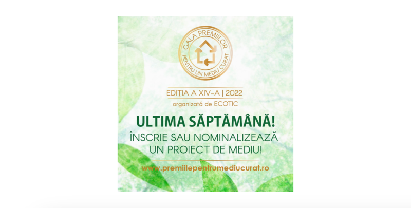 Ultima săptămână de înscrieri în Gala Premiilor pentru un Mediu Curat!, Foto: ecotic