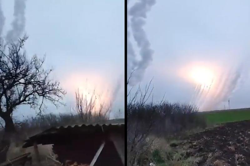 Atac cu sisteme HIMARS surprins de la sol, Foto: Captura video