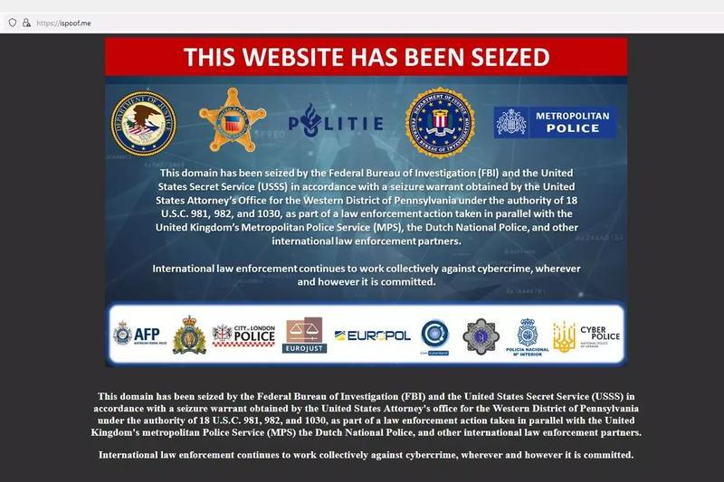 Site inchis pentru spoofing, Foto: Europol
