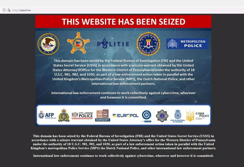 Site inchis pentru spoofing, Foto: Europol