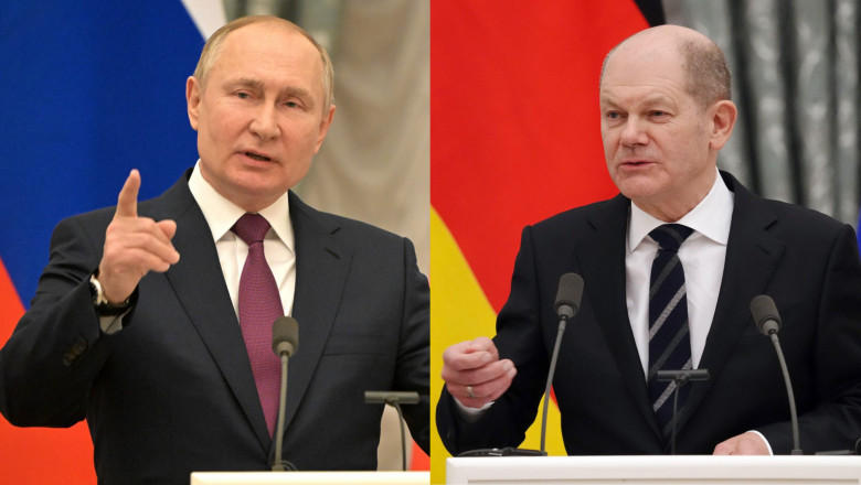 Vladimir Putin și Olaf Scholz, Foto: Profimedia Images