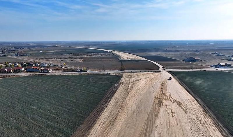 Lucrari la autostrada A7 langa Focsani, Foto: Captura YouTube