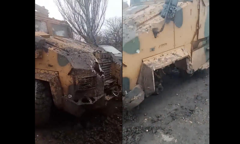 Probleme pentru vehiculul rezistent la mine turcesc, Foto: Captura video