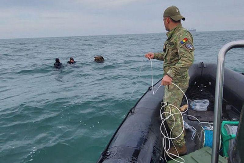 Mina marină descoperită în apropiere de Portul Constanța, Foto: Forțele Navale Române