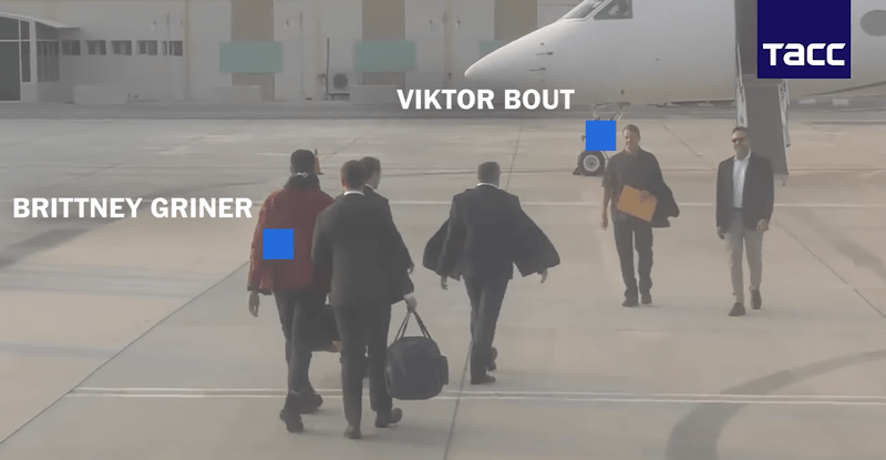 Momentul schimbului intre Viktor Bout si Brittney Griner, Foto: Captura YouTube