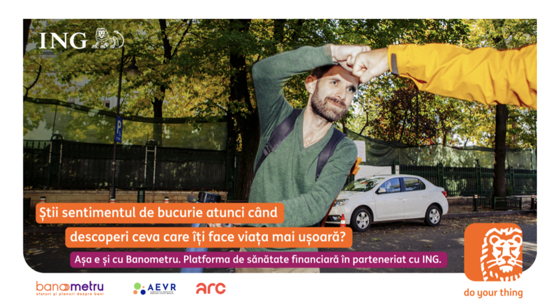 Banometru, primul program de sănătate financiară care oferă informaţie şi sprijin concret, gratuit, celor care au nevoie de mai mult ajutor în momente dificile, Foto: ING Bank