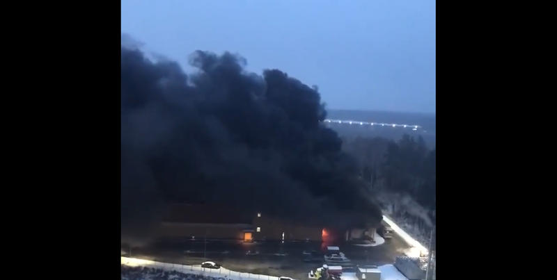 Incendiu la un centru comercial din apropierea Moscovei, Foto: Captura video