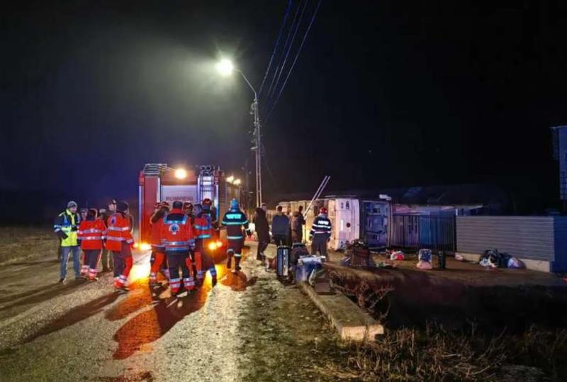 Accident de autocar, Foto: ISU Iași