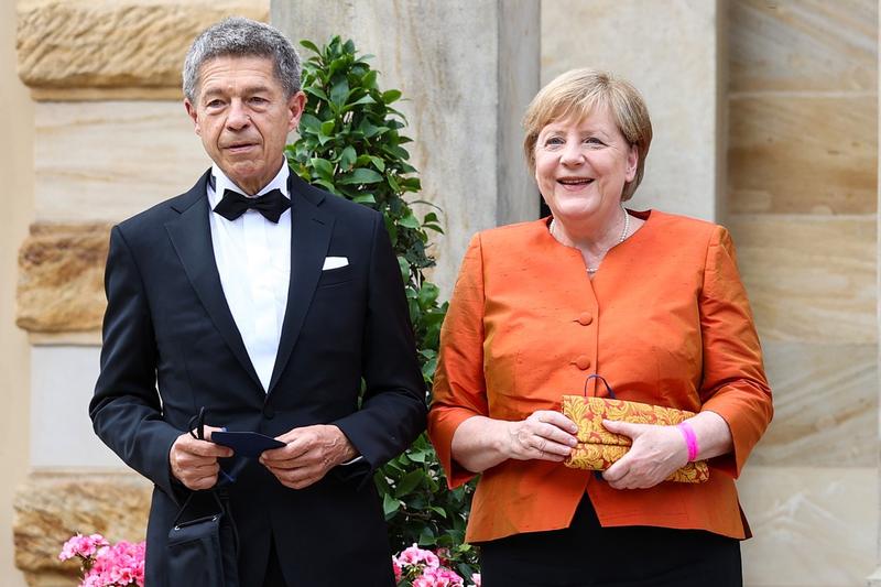 Angela Merkel și soţul său Joachim Sauer, la Festivalul de la Bayreuth, Foto: Daniel Karmann / DPA / Profimedia