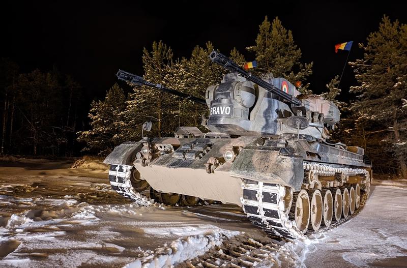 Blindat românesc Gepard în grupul de luptă NATO din Polonia, Foto: HotNews.ro / Victor Cozmei